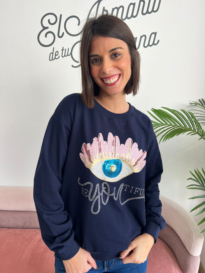 Sudadera You azul marino