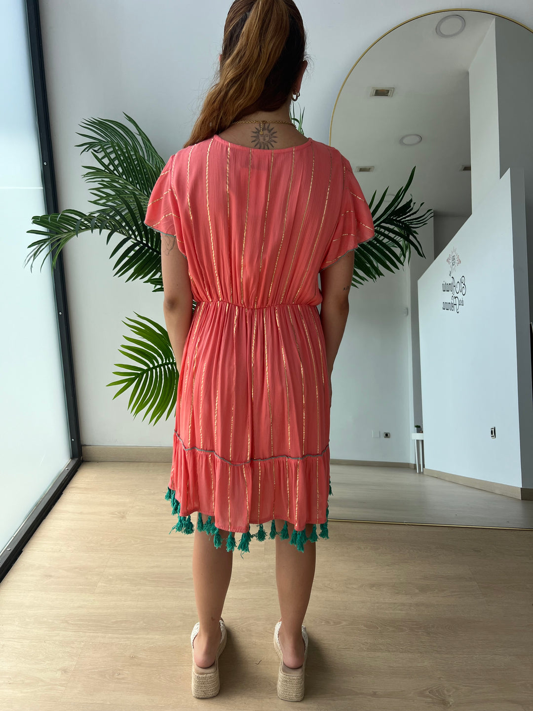 Vestido Bolonia coral