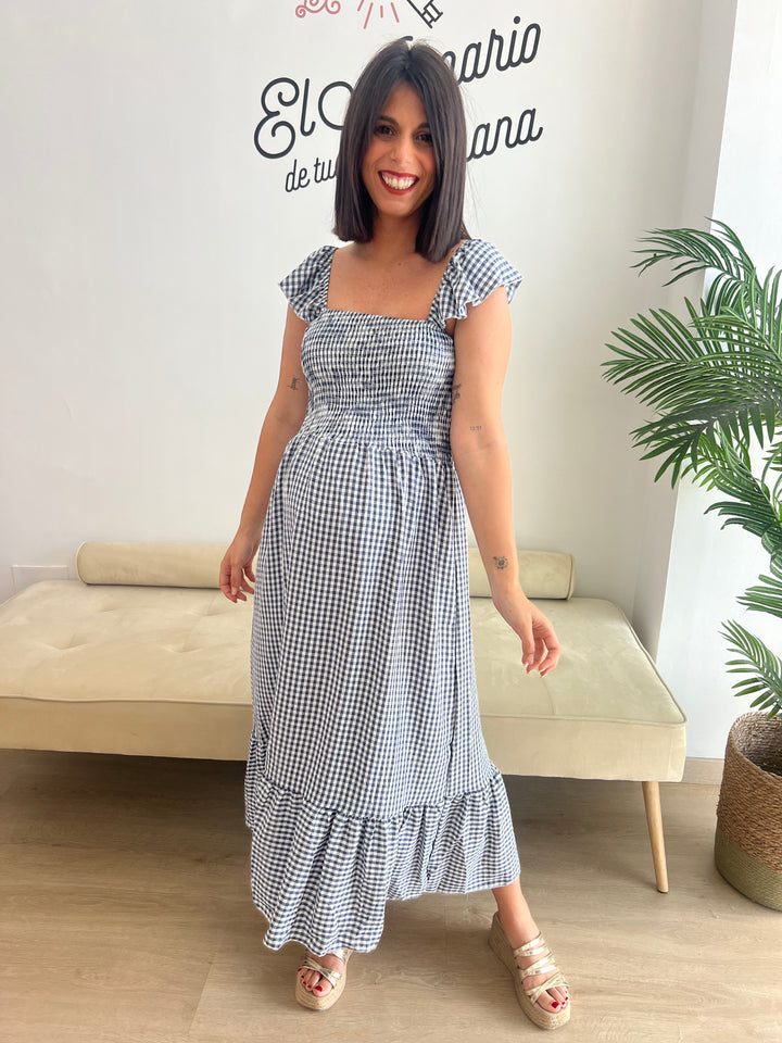 Vestido Yanira azul marino