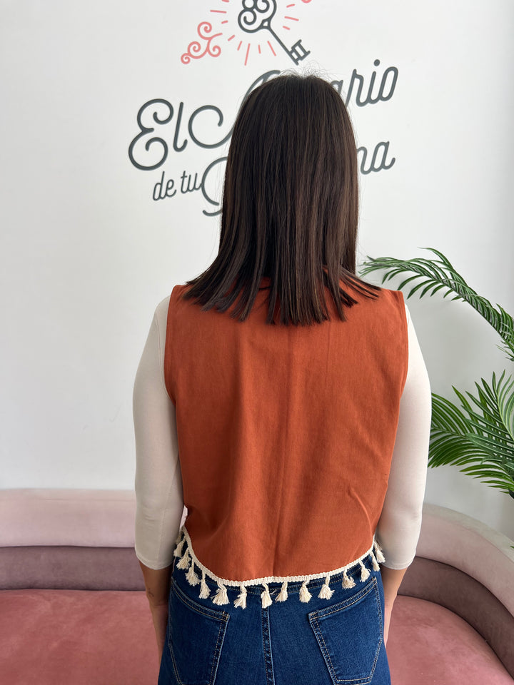 Chaleco Alicia teja