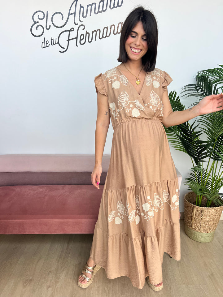 Vestido Estela camel
