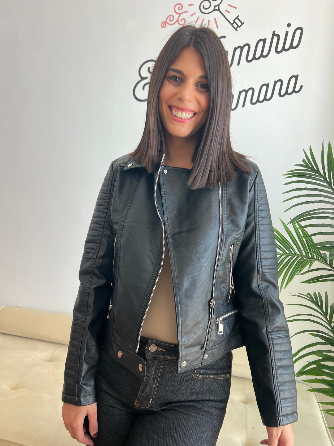 Chaqueta Biker negro