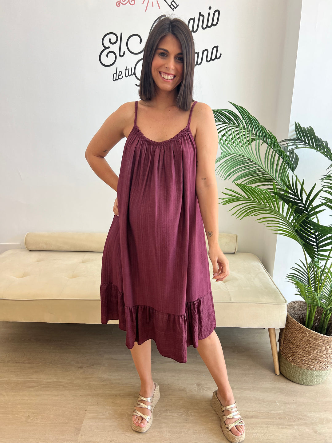Vestido Alana berenjena