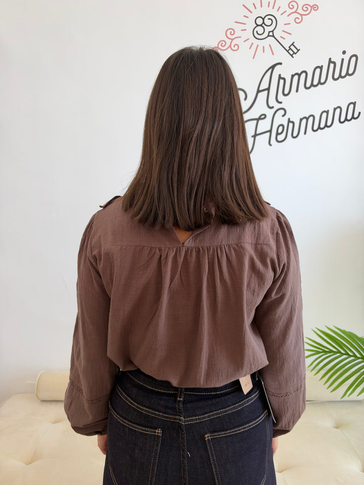 Blusa Alice marrón