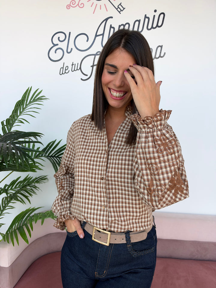 Camisa Melina caqui