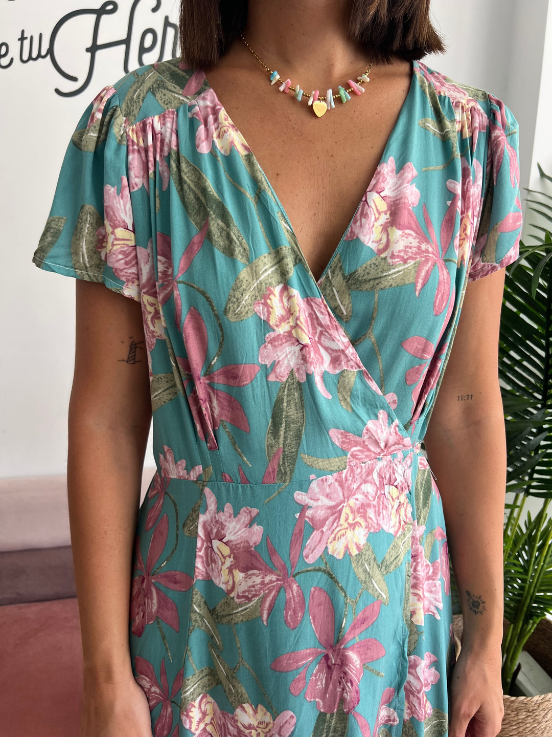 Vestido Gabriela turquesa