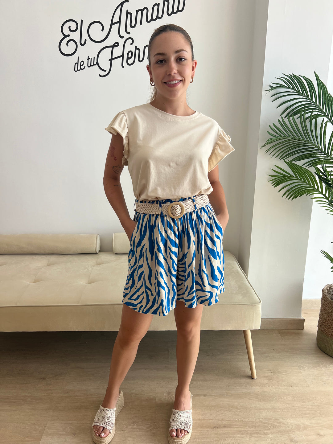 Short Sheila azul