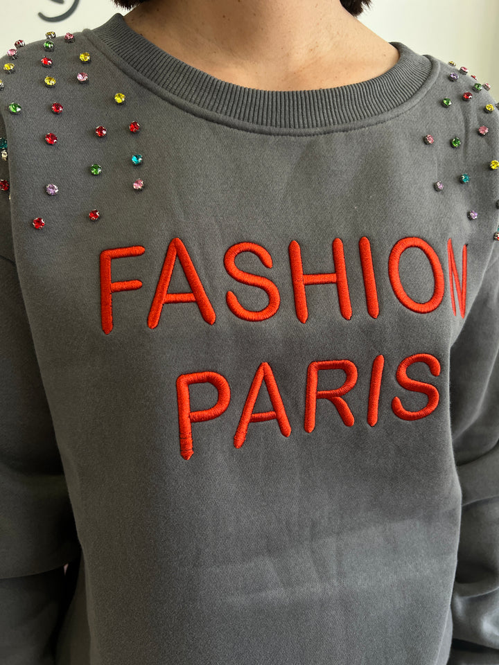 Sudadera París gris