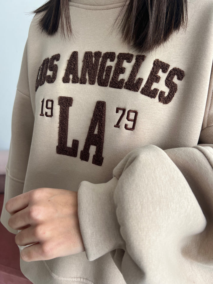 Sudadera Los Ángeles beige