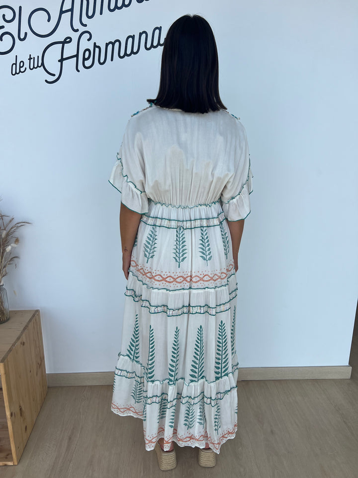 Vestido Mahira turquesa