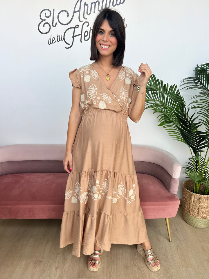 Vestido Estela camel