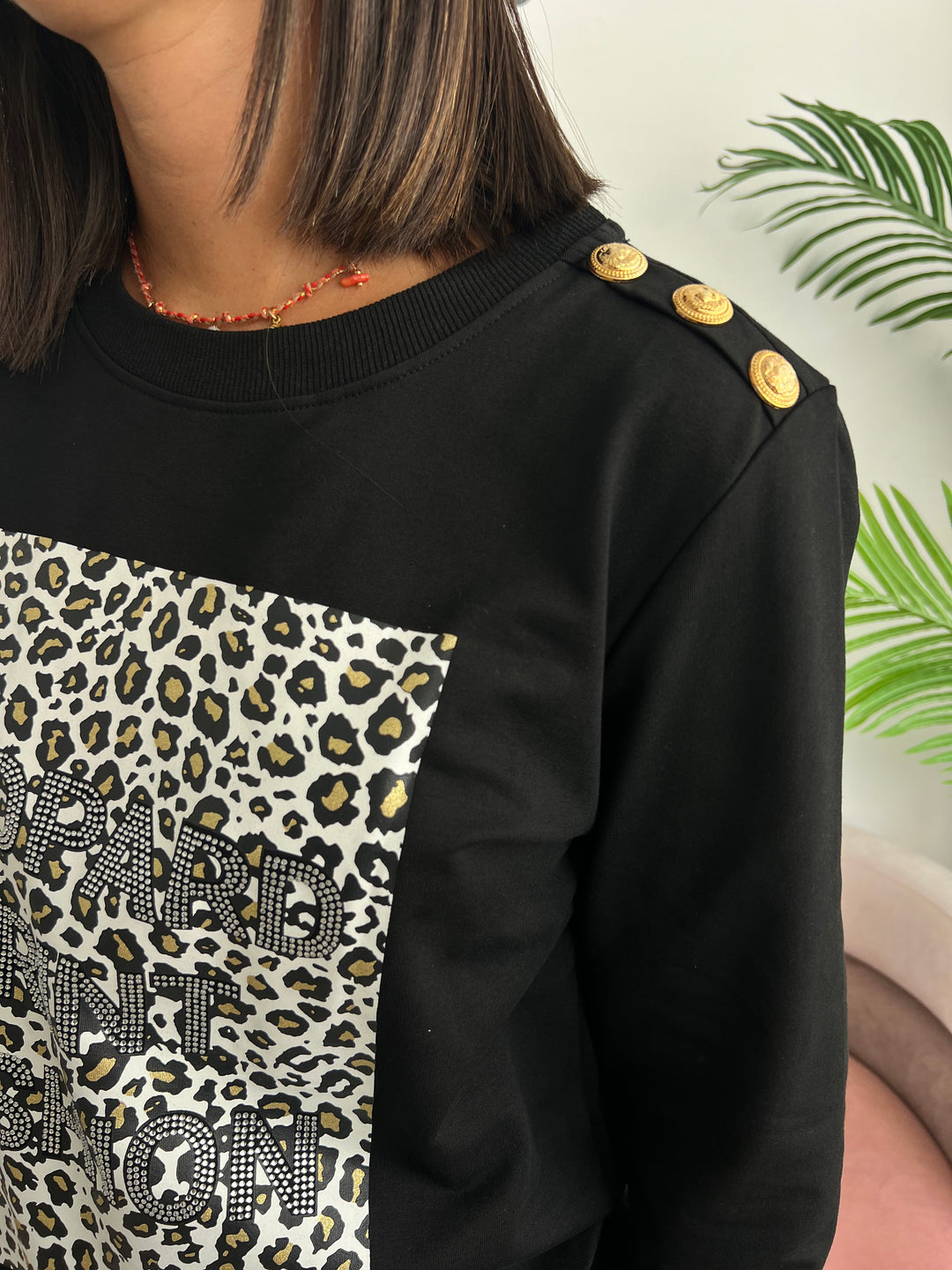Sudadera Print negro