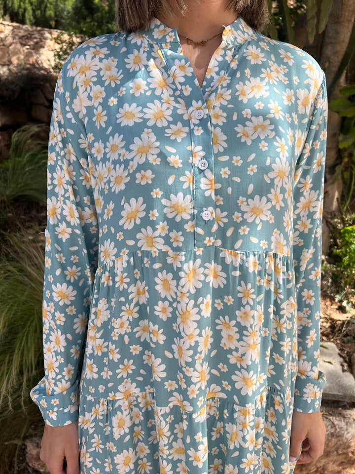 Vestido Daisy turquesa