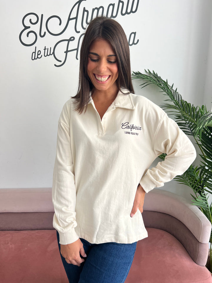 Sudadera Long Road beige