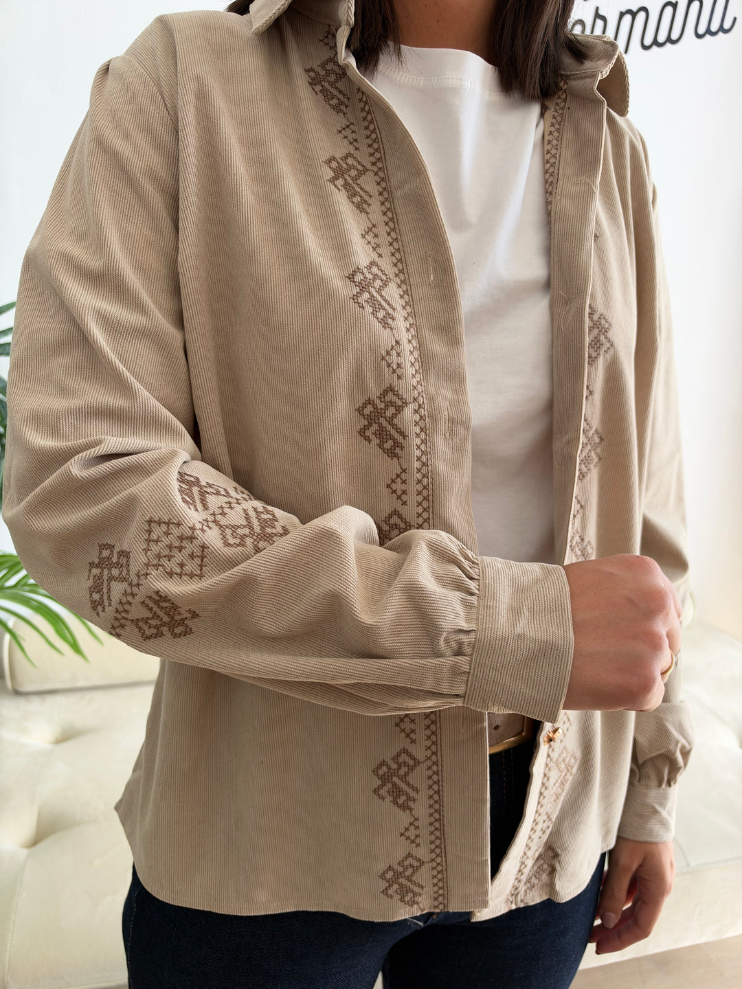 Sobrecamisa Alma beige