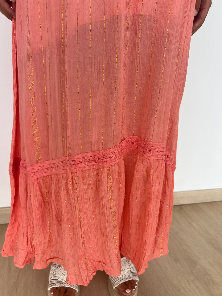 Vestido Nassau coral