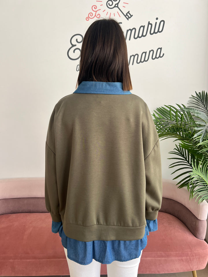 Sudadera Marta verde militar