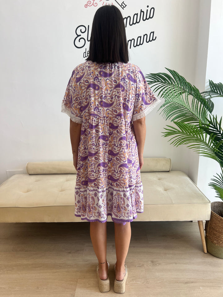 Vestido Luisa malva