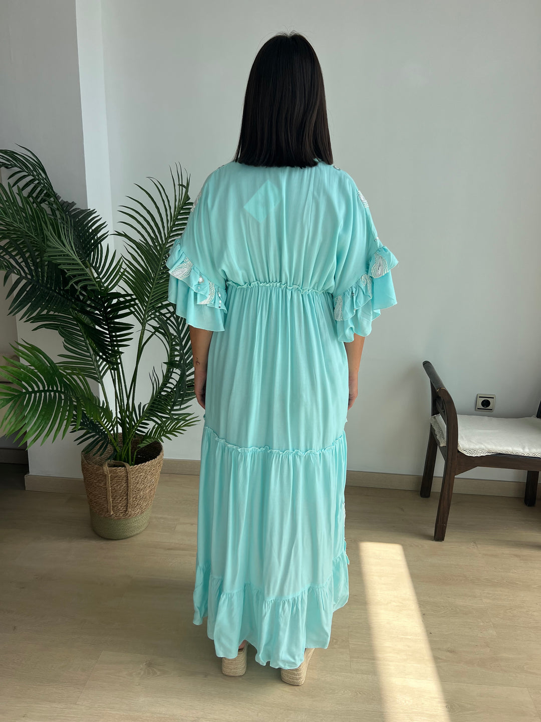 Vestido Malú turquesa
