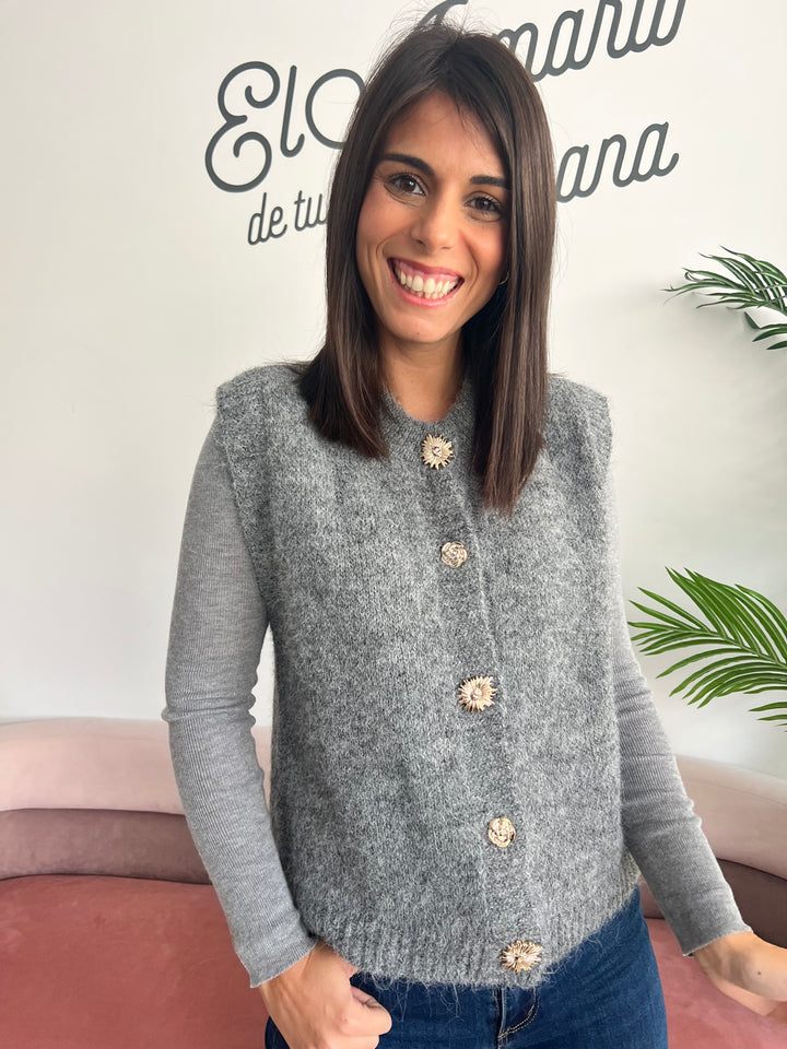 Chaleco Valentina gris