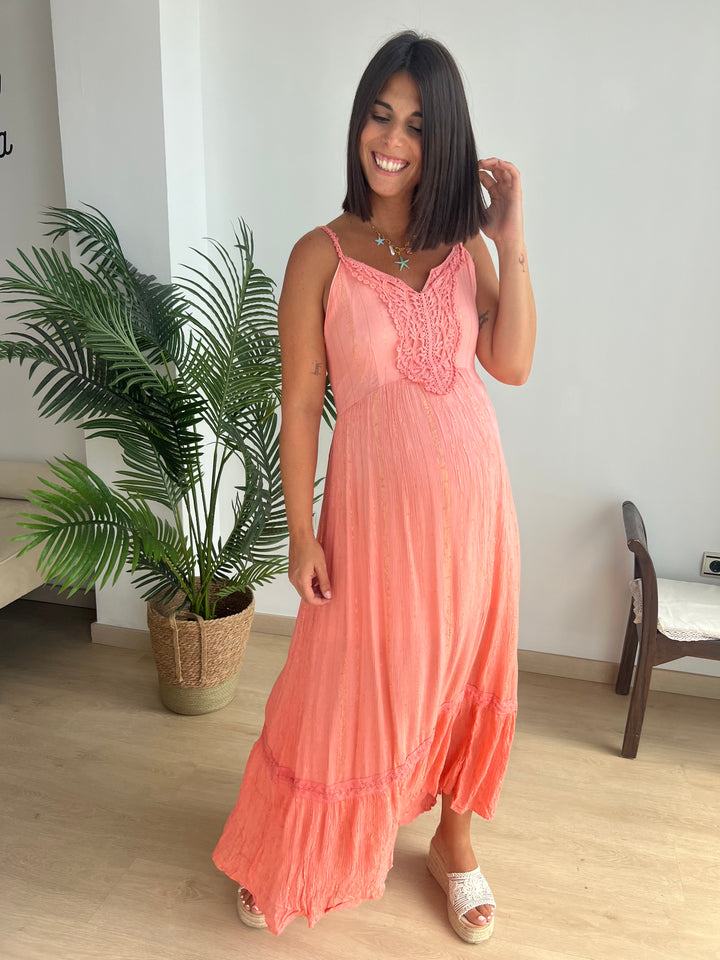 Vestido Nassau coral