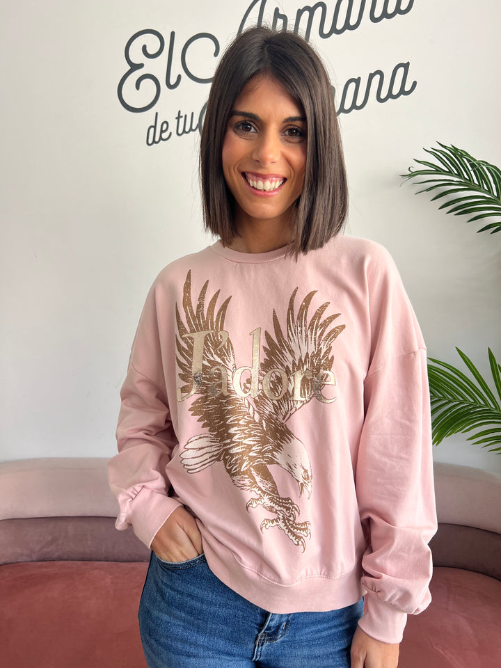 Sudadera Águila Rosa