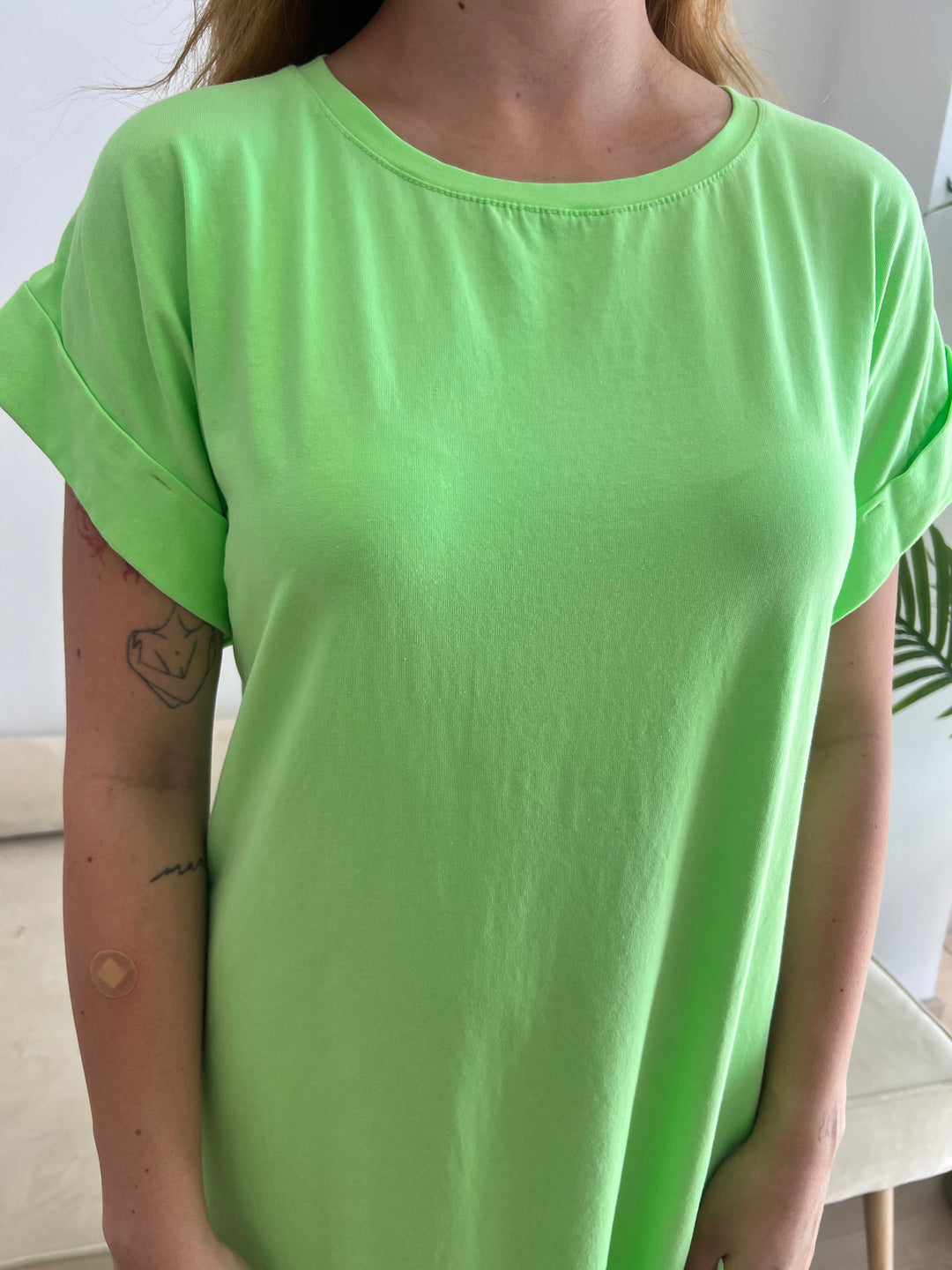 Vestido Flecos verde