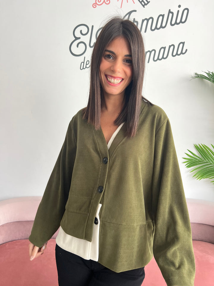 Chaqueta Noemí verde oscuro