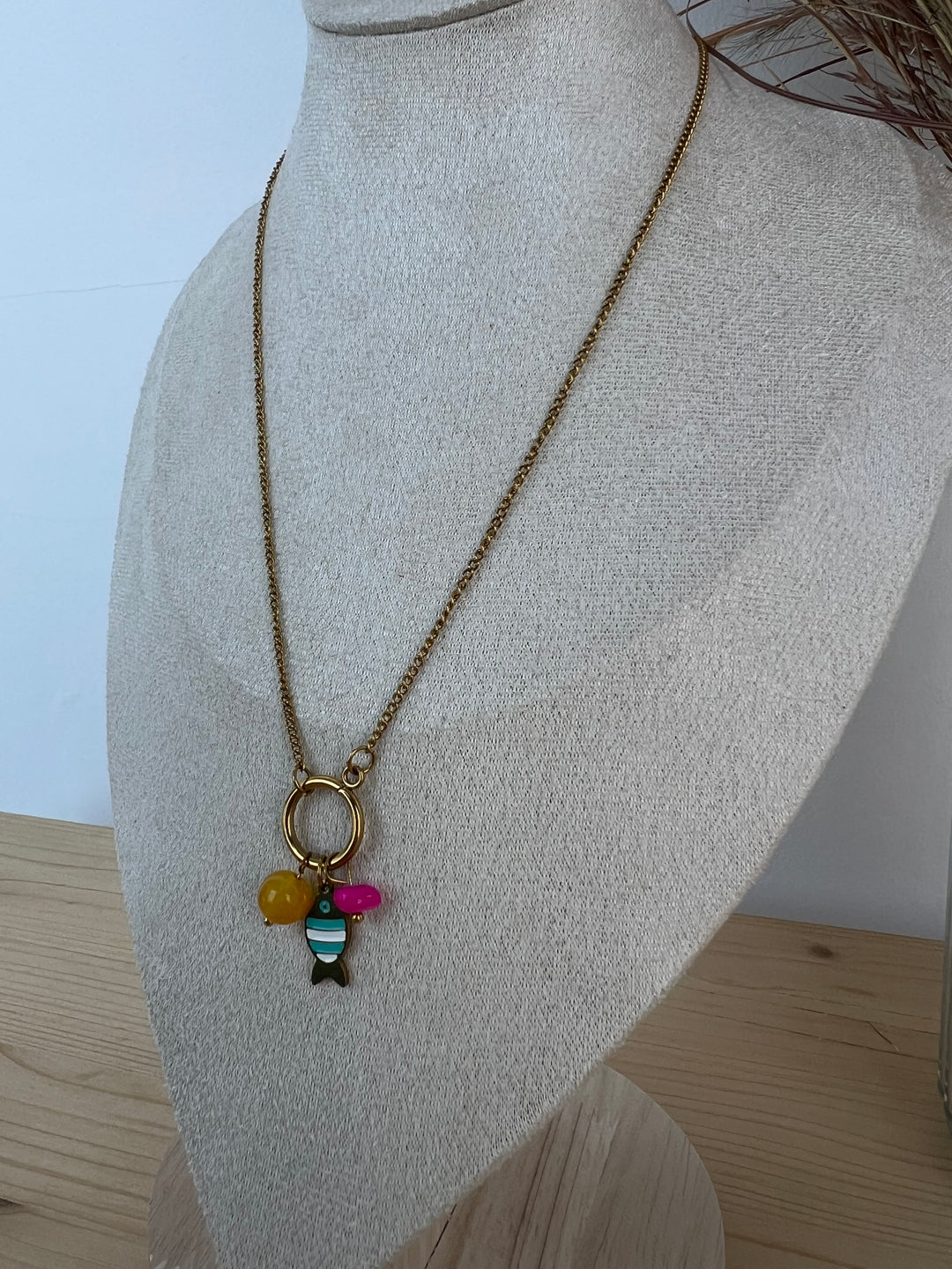 Collar Elio turquesa (acero)