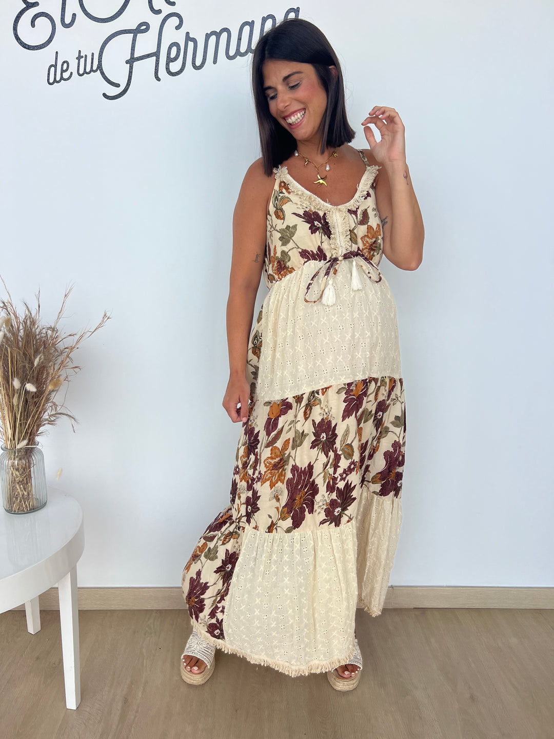 Vestido Manvi beige