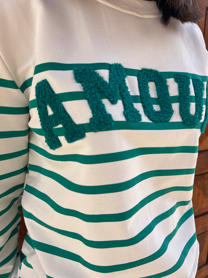 Sudadera Amor verde