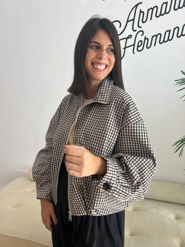 Chaqueta Vichy Bomber