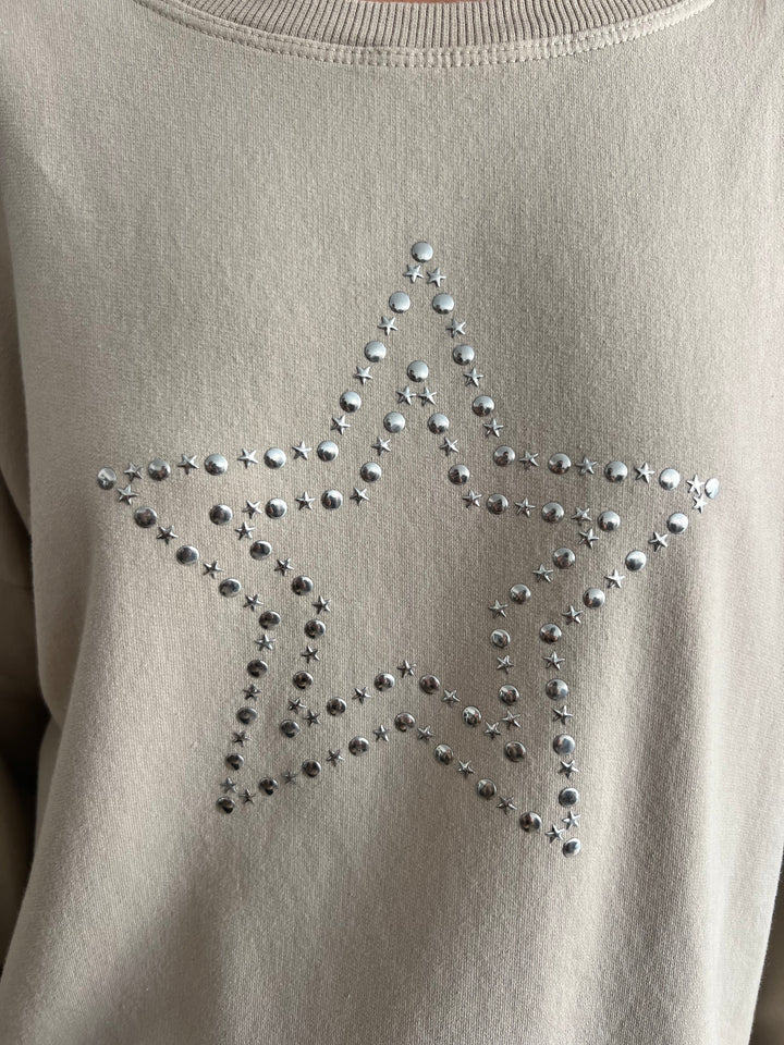 Sudadera Estrella beige