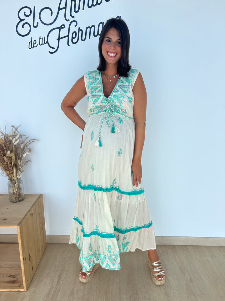 Vestido Shiva turquesa