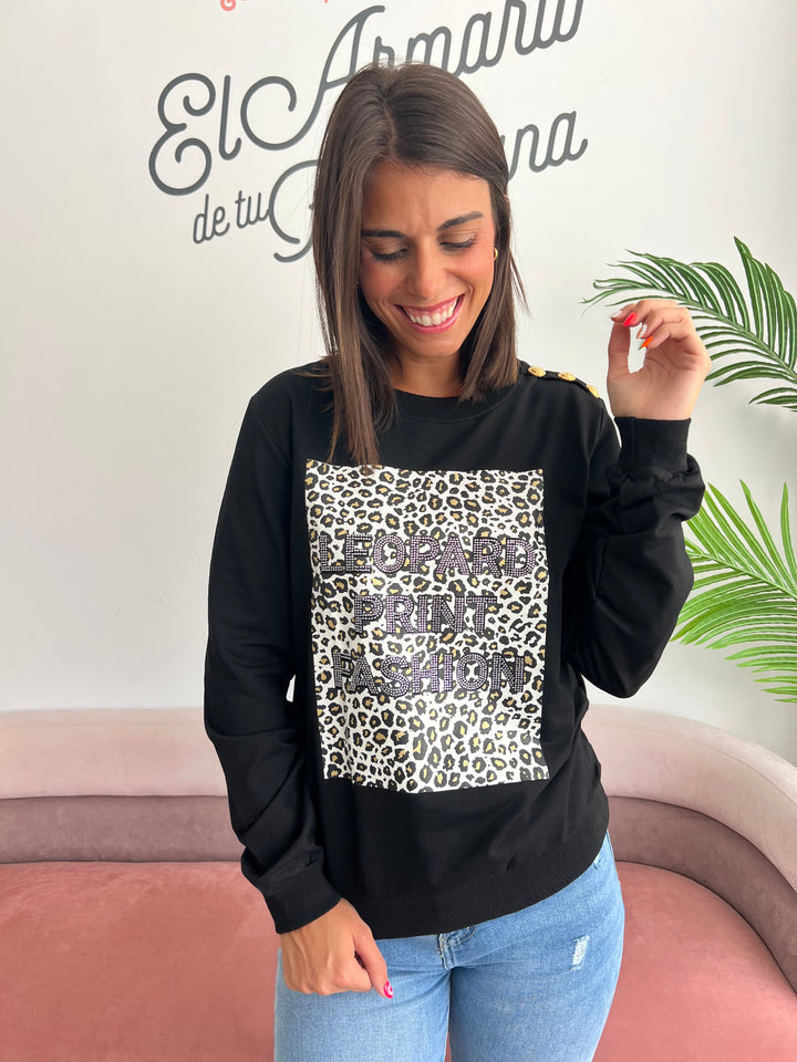 Sudadera Print negro