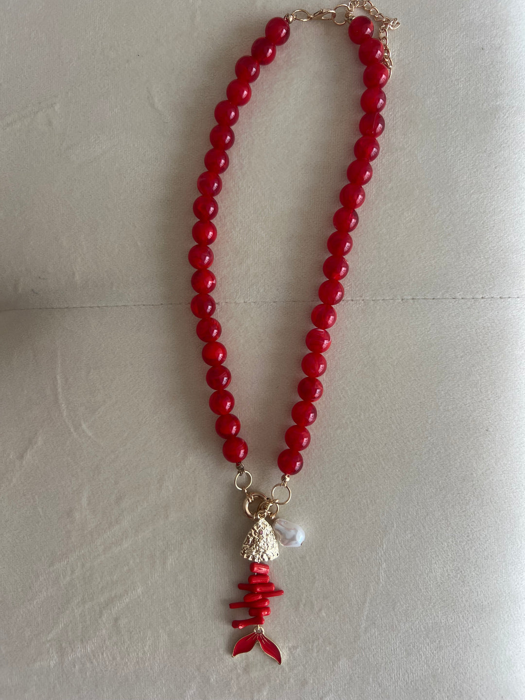 Collar Bone rojo (no acero)