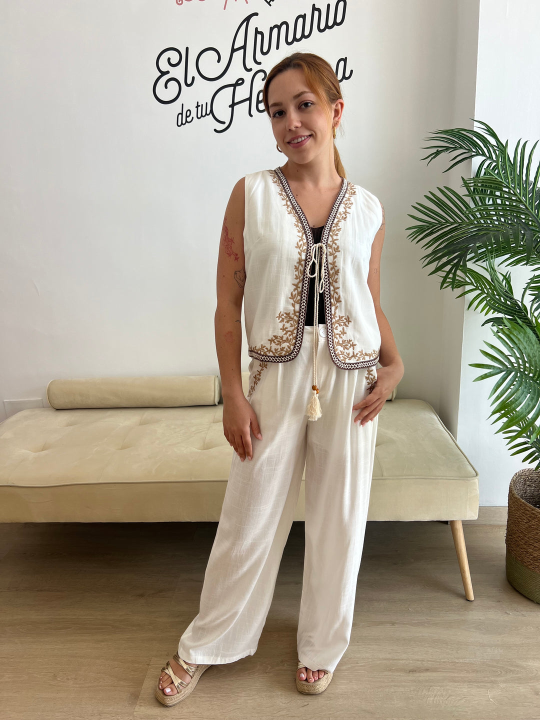 Conjunto Michell blanco roto