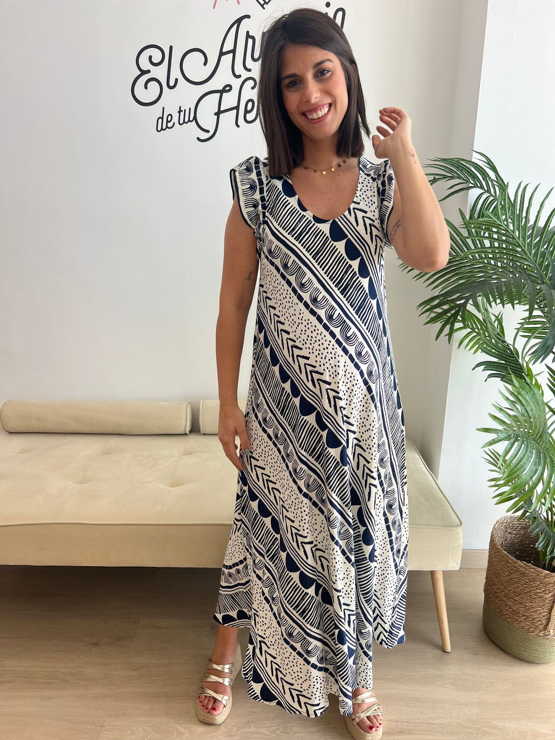 Vestido Fátima azul marino