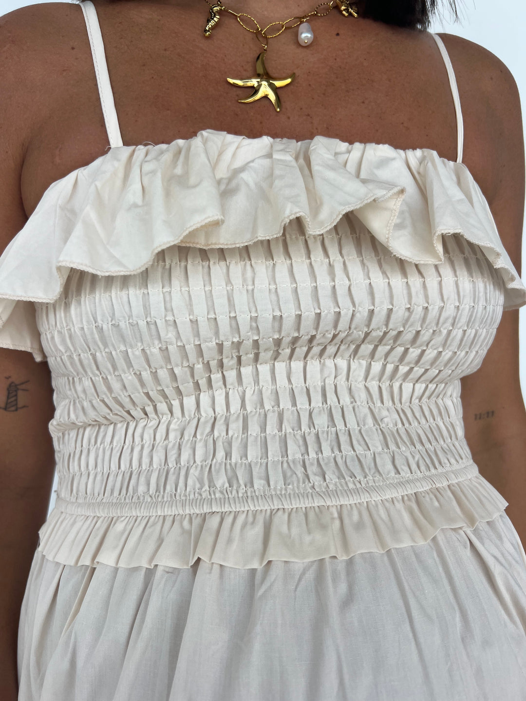 Vestido Lorena beige