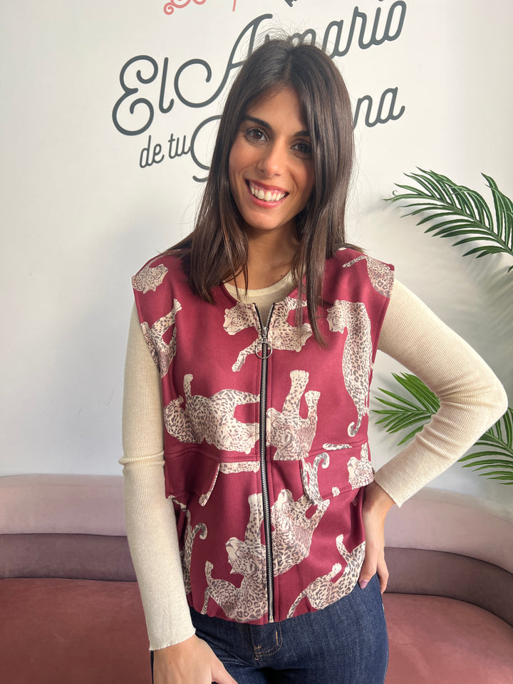 Chaleco Lety burdeos