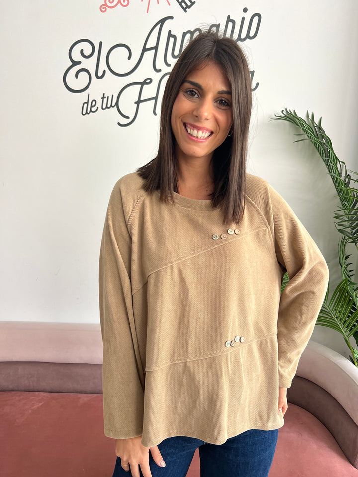 Sudadera Charly beige oscuro