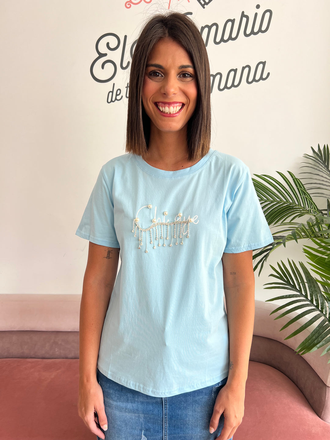 Camiseta Chaye celeste