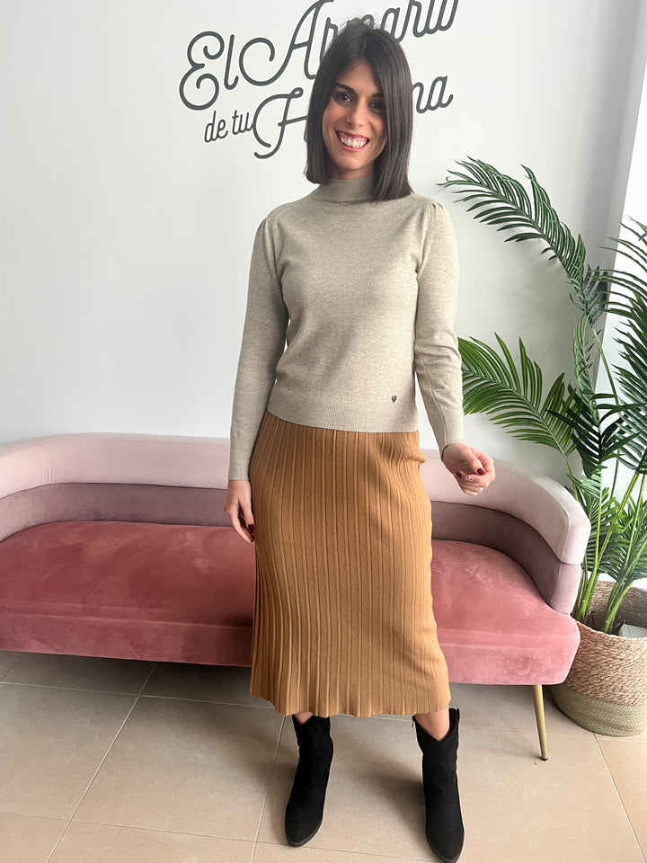 Falda Elisa camel