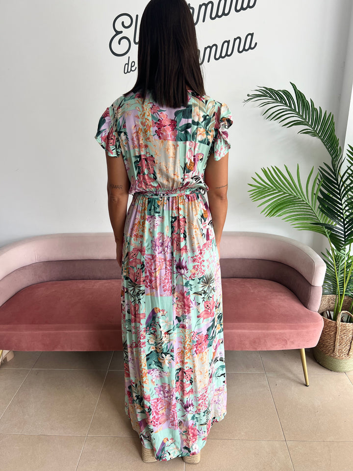 Vestido Ainhoa aguamarina