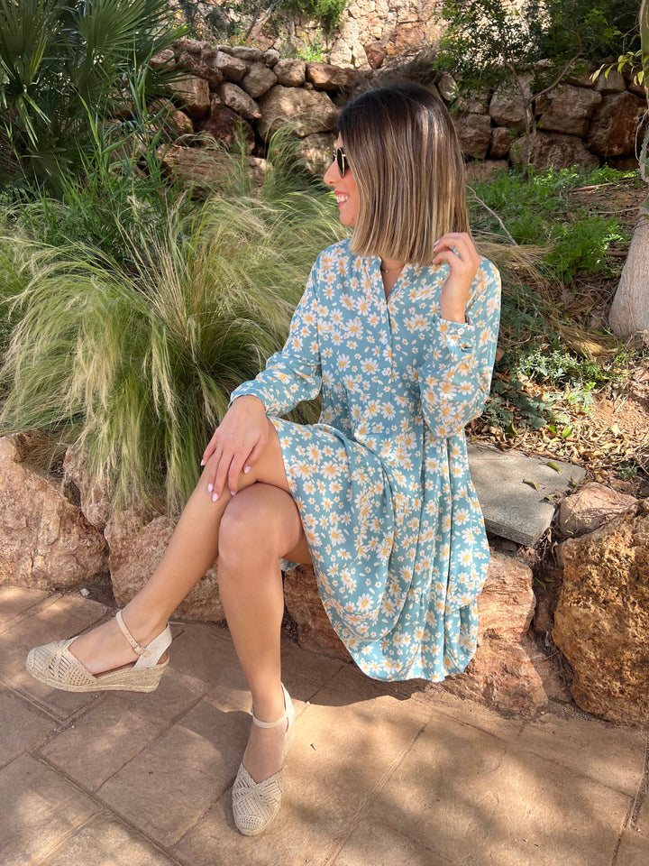 Vestido Daisy turquesa