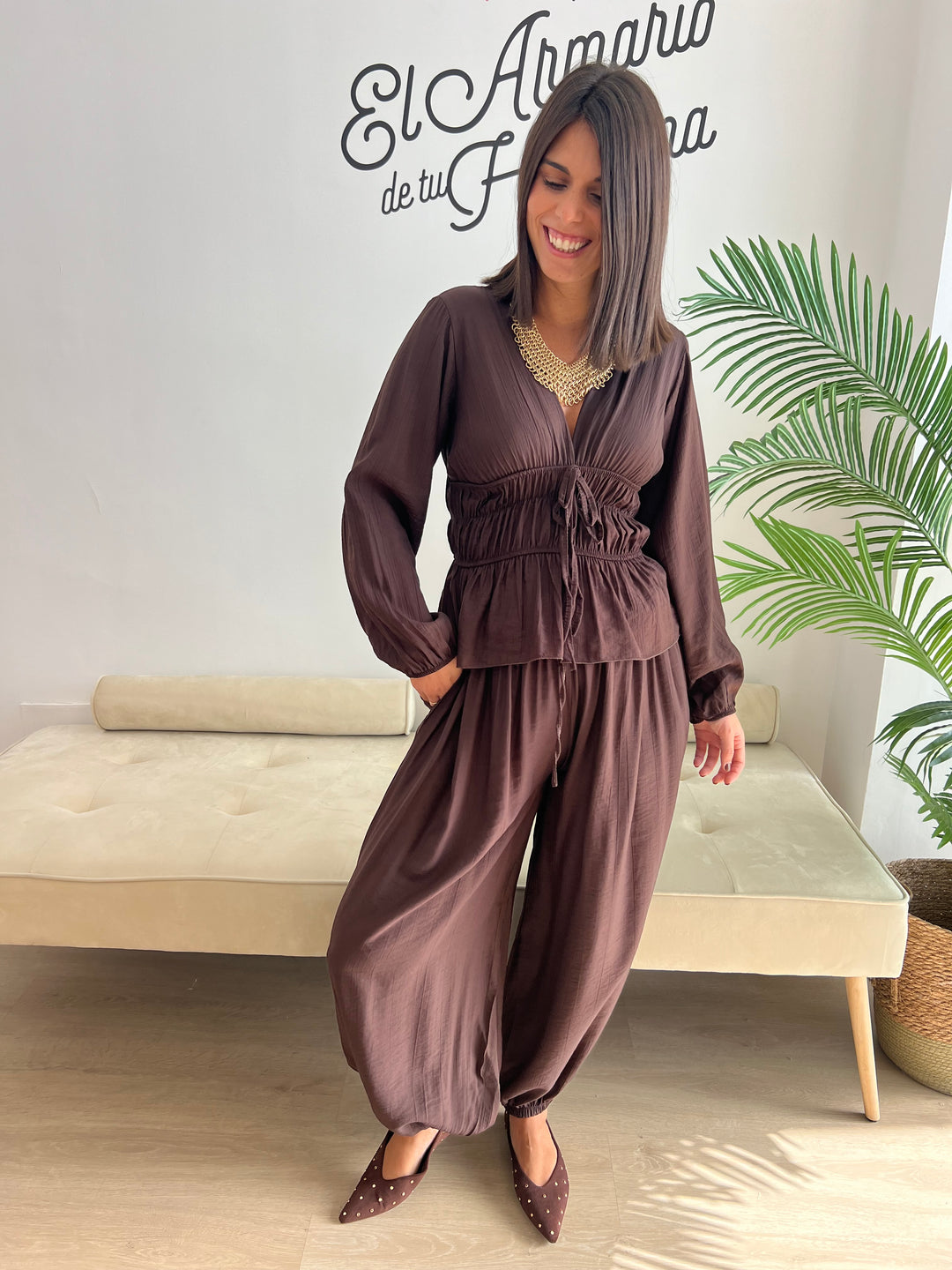 Pantalón Malú marrón