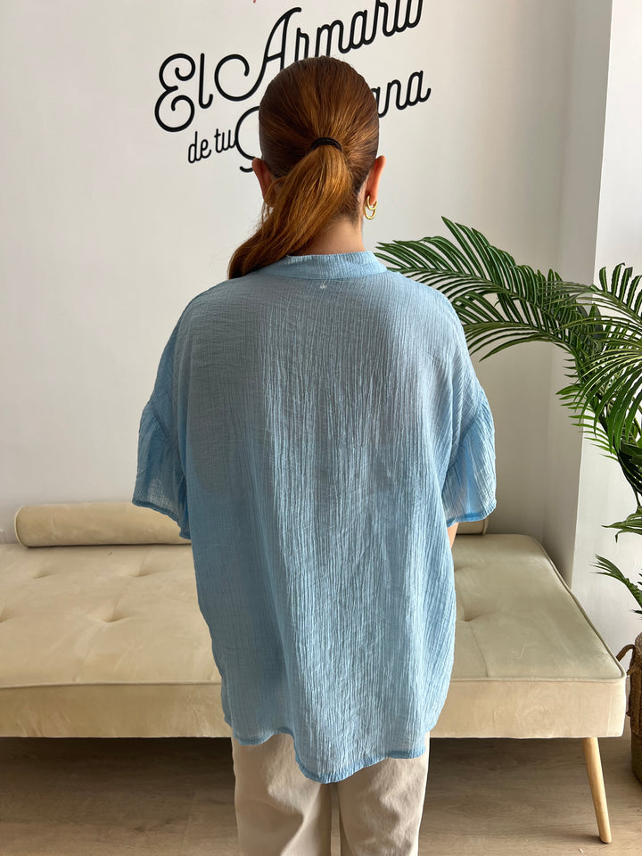 Camisa Sara celeste