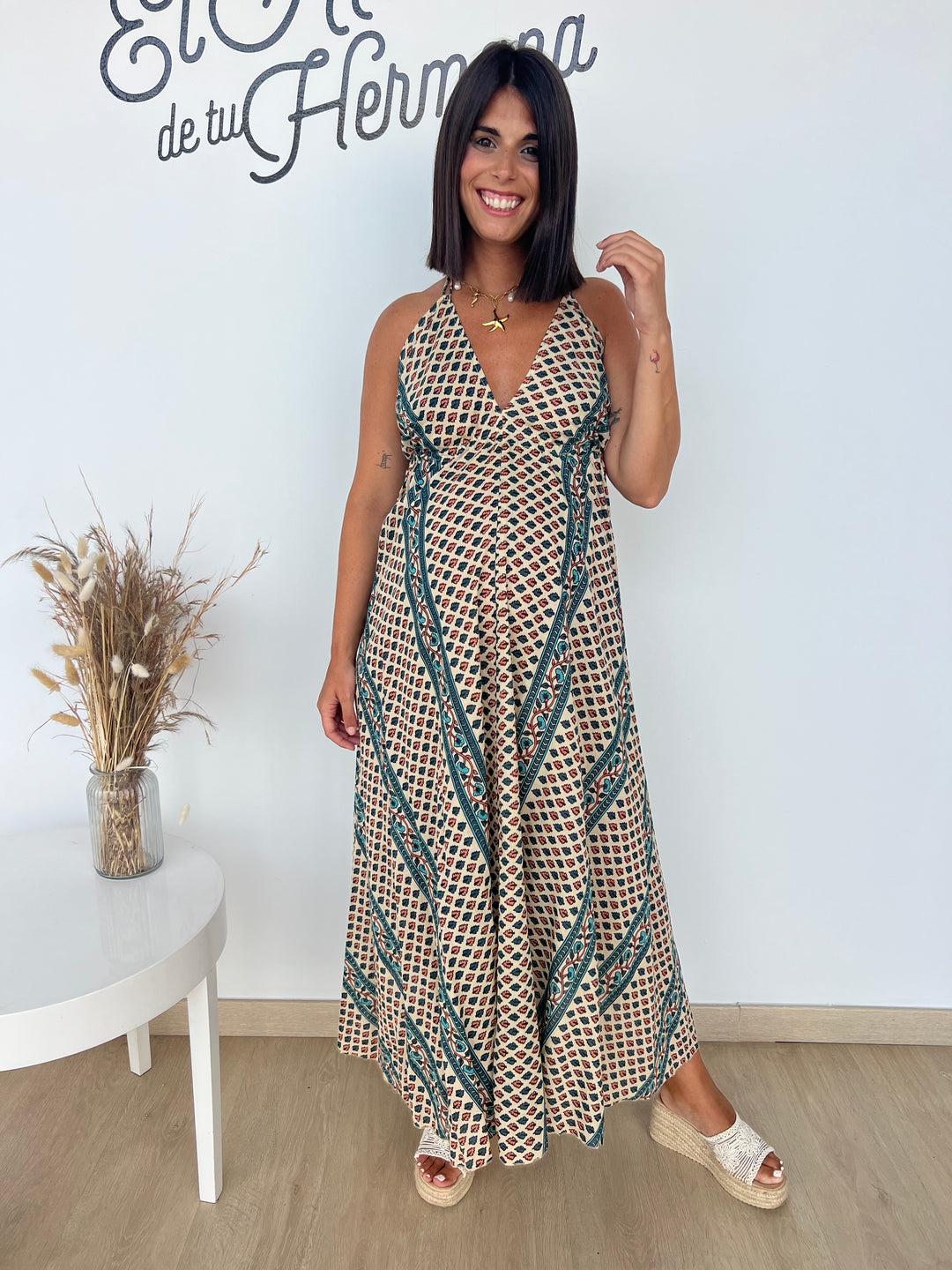 Vestido Juanita turquesa oscuro