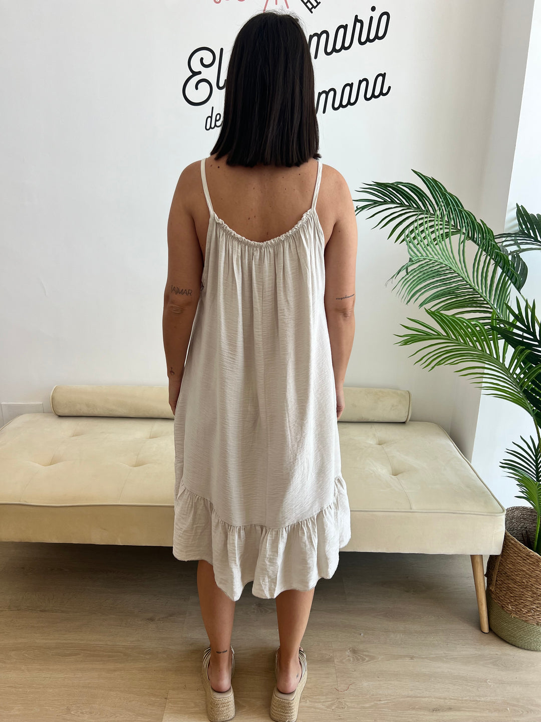 Vestido Alana beige