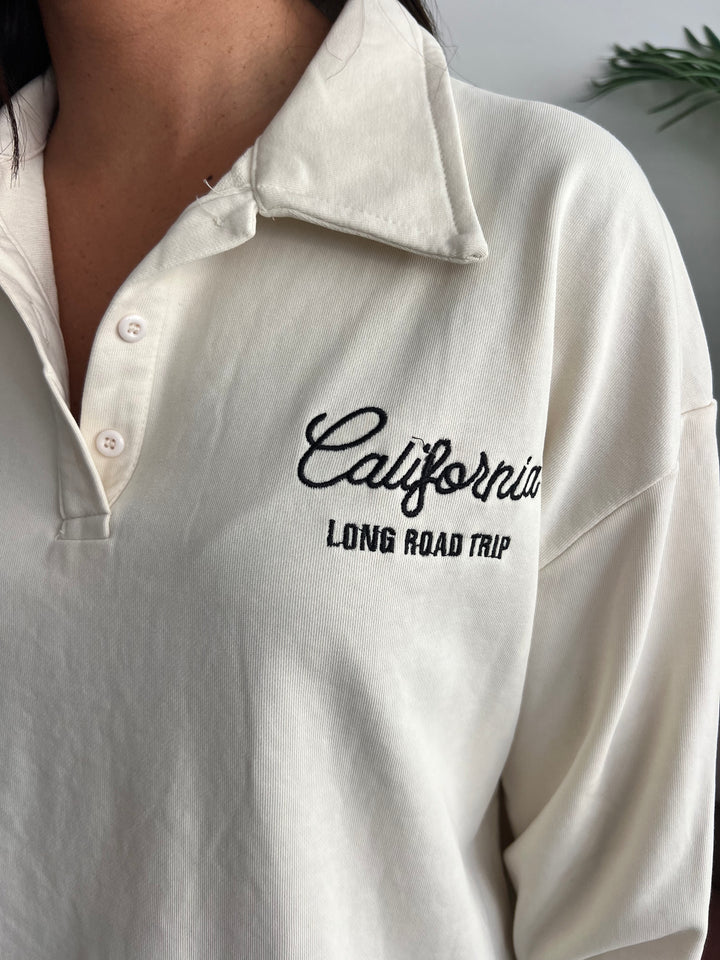 Sudadera Long Road beige